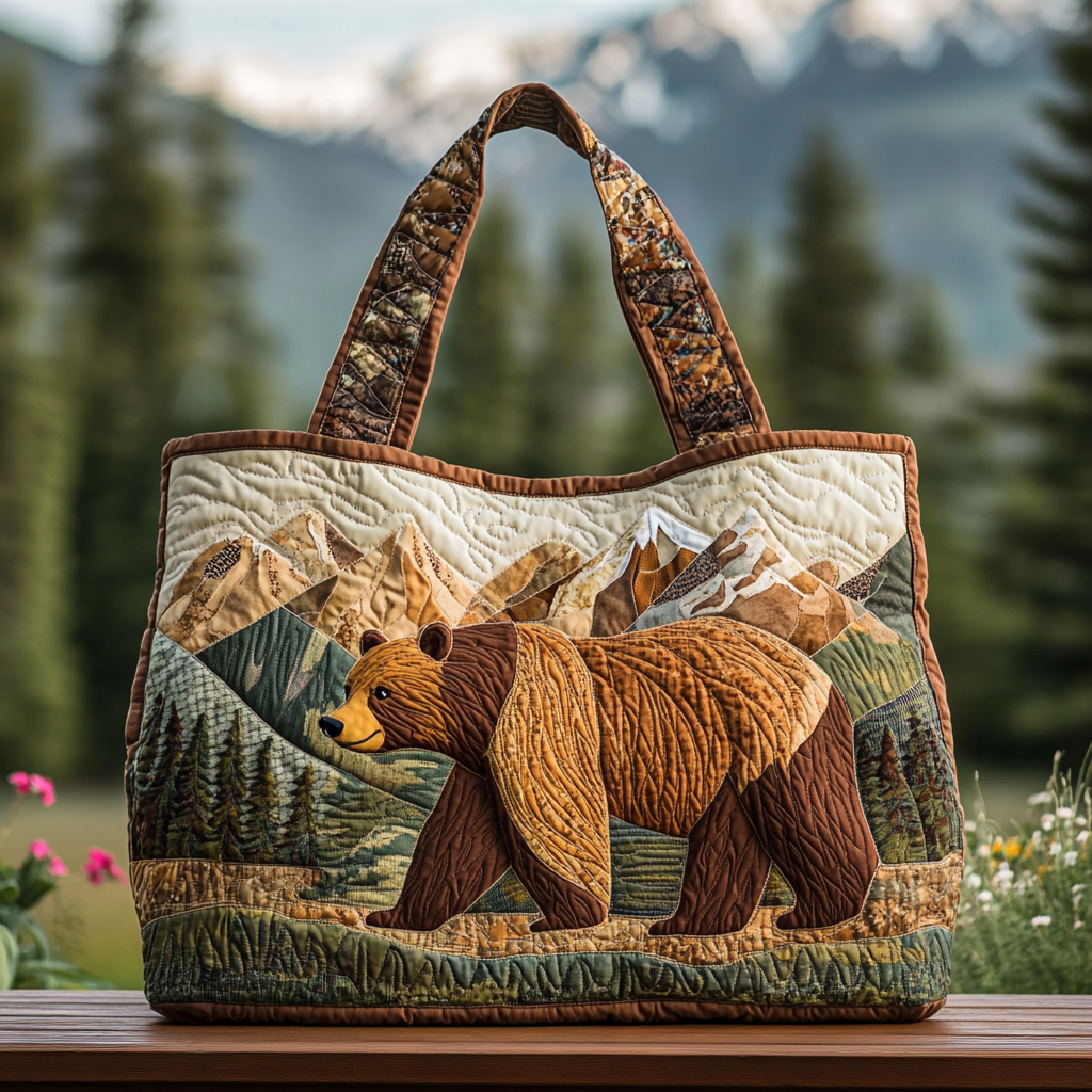 Wild Bear Quilted Tote Bag Perfect Tote Bag Target Mothers Day Gifts