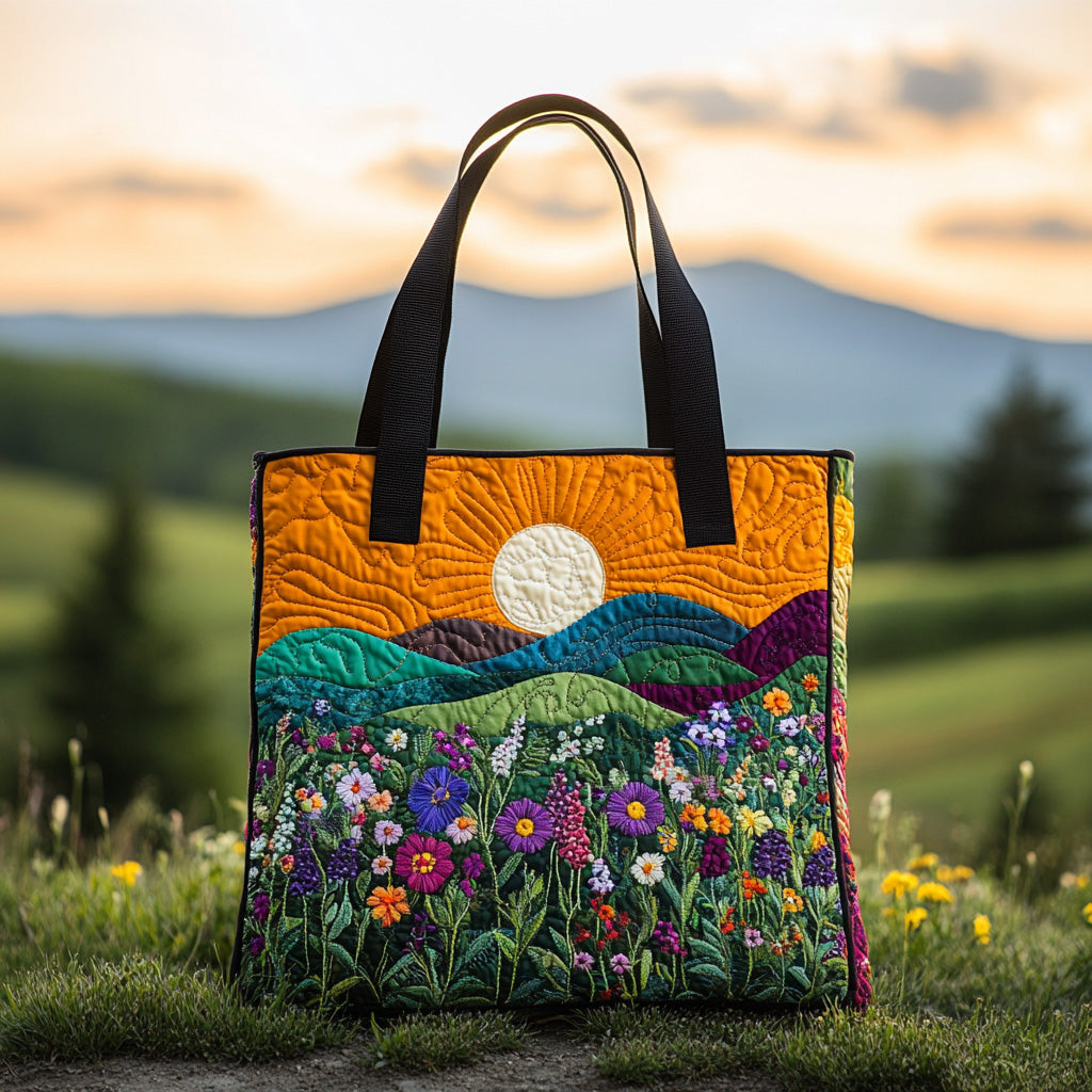 Wild Bloom Quilted Tote Bag Shoulder Bag Hobo Gifts For Young Moms