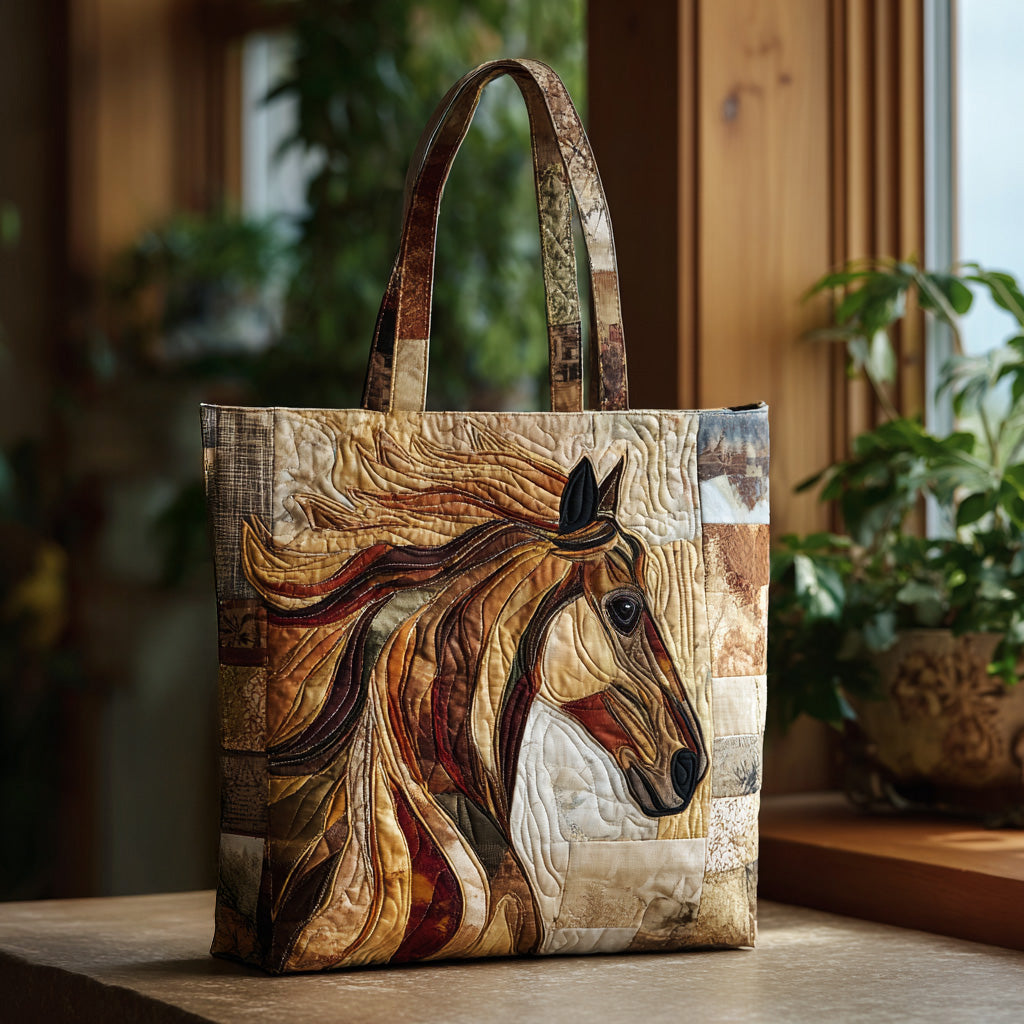 Wild Canter Quilted Tote Bag Best Shoulder Handbags Best Presents For Horse Lovers
