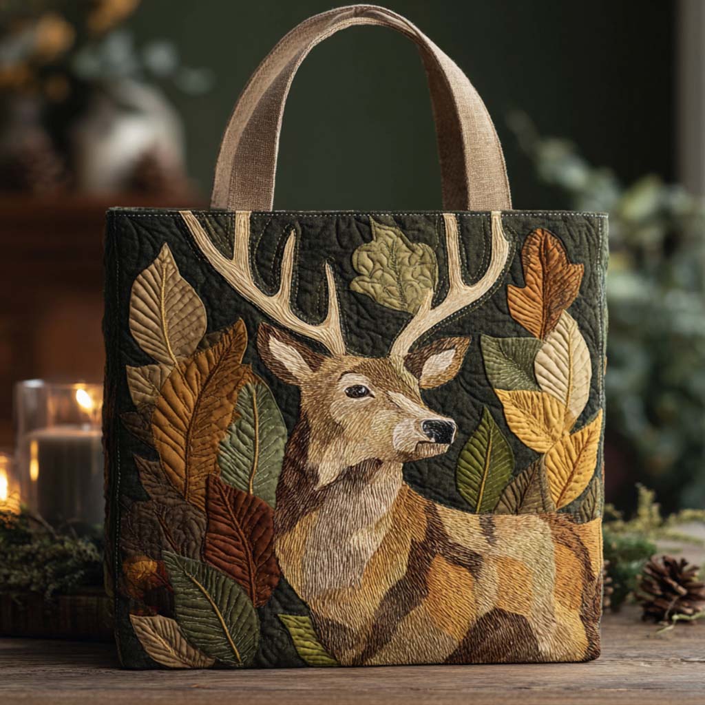 Wild Serenity Quilted Tote Bag Perfect Shoulder Bag Gifts For Deer Hunters