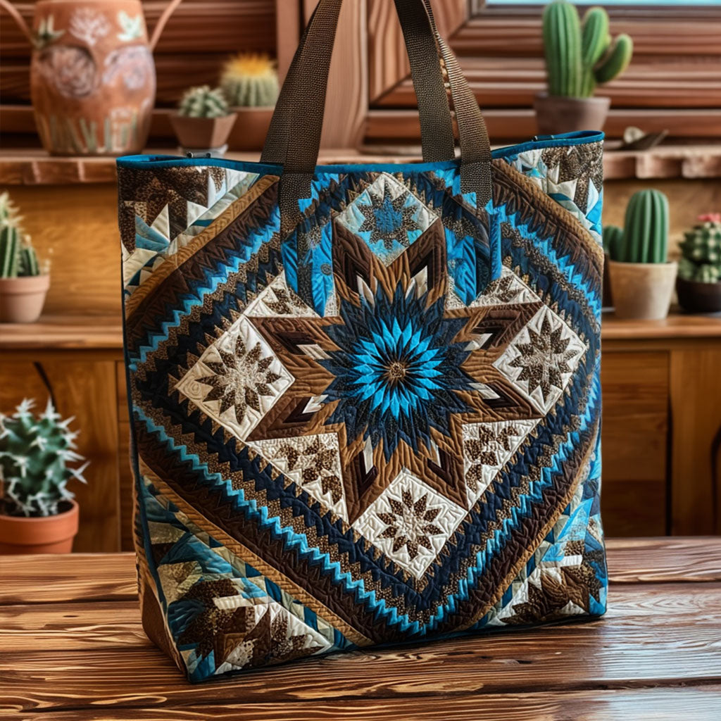 Wild West Spirit Quilted Tote Bag Everyday Tote Bag Cowboy Theme Gifts