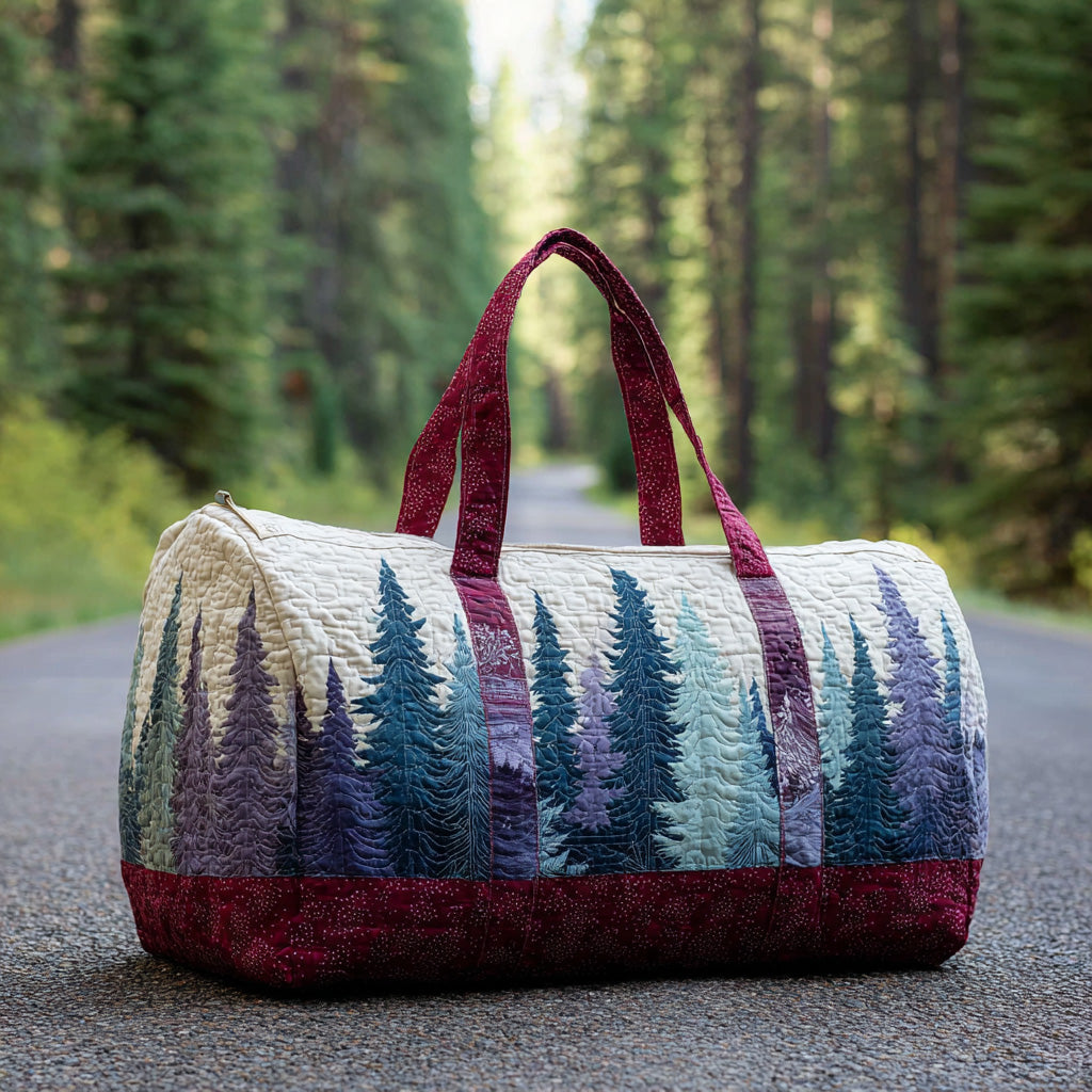 Winter Forest Quilted Duffle Bag Weekender Duffel Bag Women Unique Birthday Gifts For Her