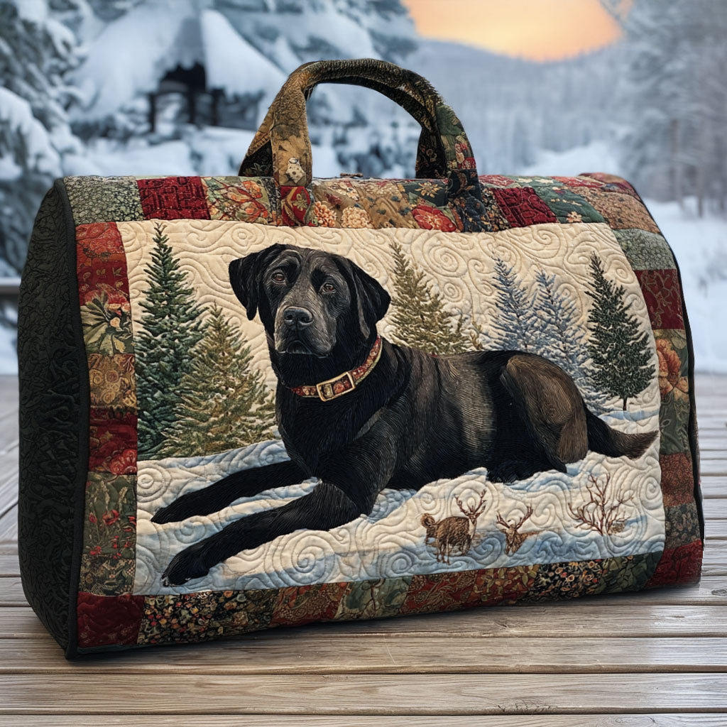 Winter Shadow Quilted Duffle Bag Gym Duffel Bag Best Gifts For Dog Pet Lovers