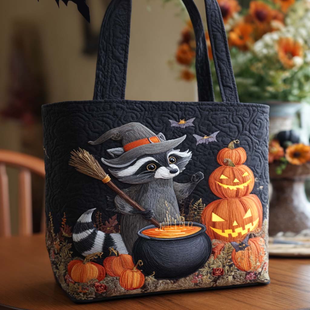 Witch Brew Quilted Tote Bag Most Popular Shoulder Bags Gifts For Halloween Lovers