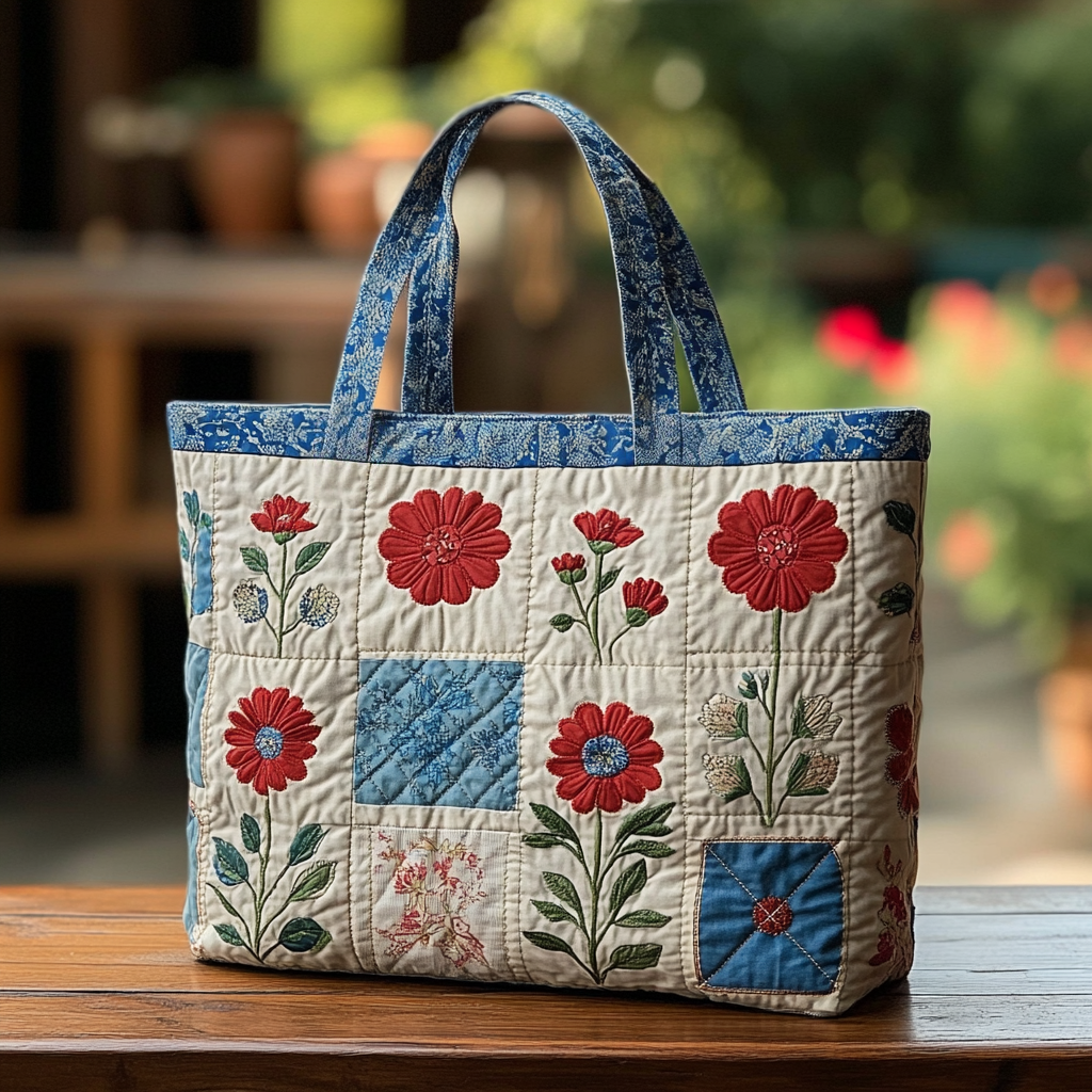 Woodland Bliss Quilted Tote Bag Popular Designer Tote Bags Special Mother's Day Gifts