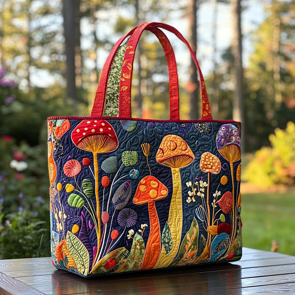 Woodland Bloom Quilted Tote Bag Best Handbag For Everyday Use Hippie Gifts For Women
