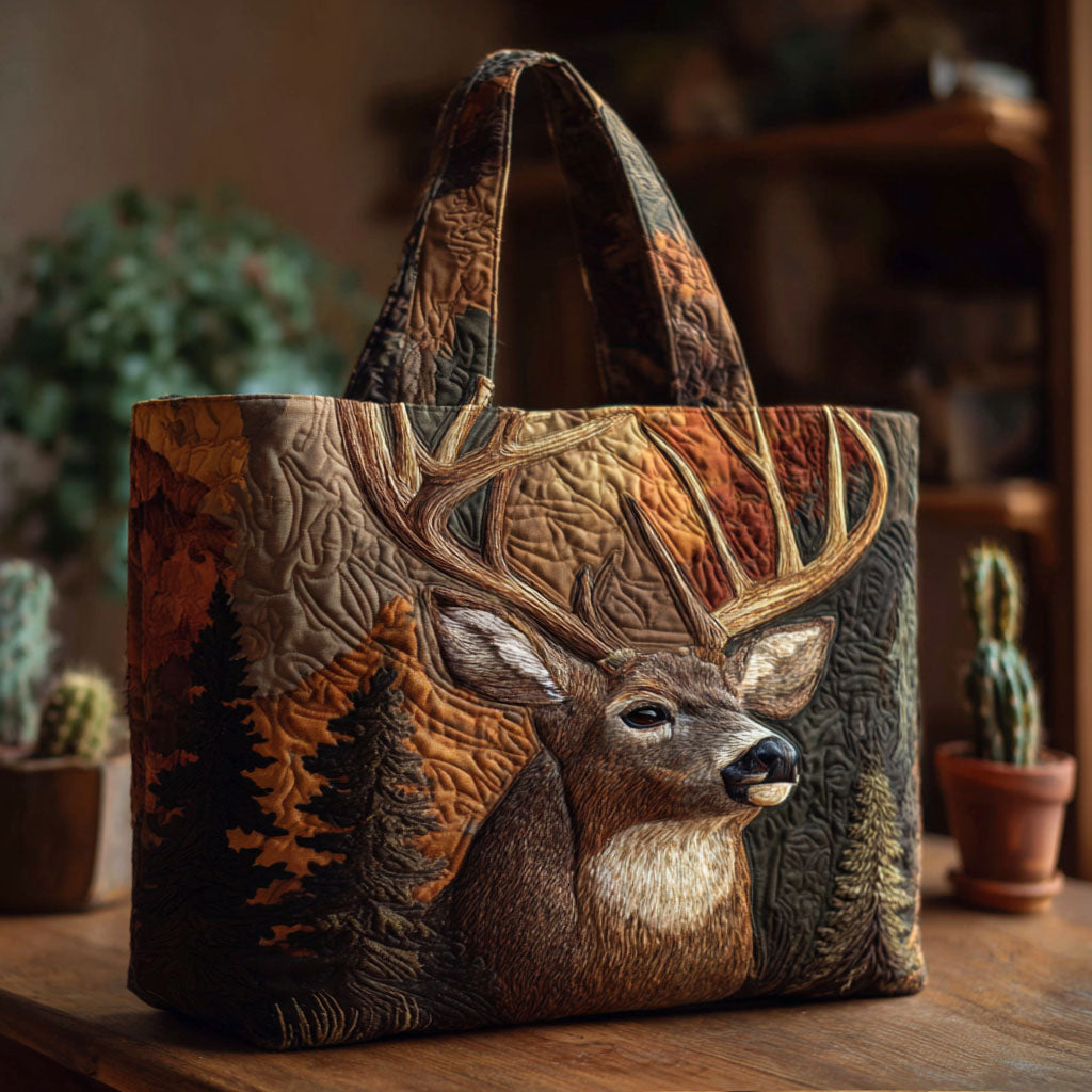 Woodland Spirit Quilted Tote Bag Best Shoulder Handbags Fathers Day Presents