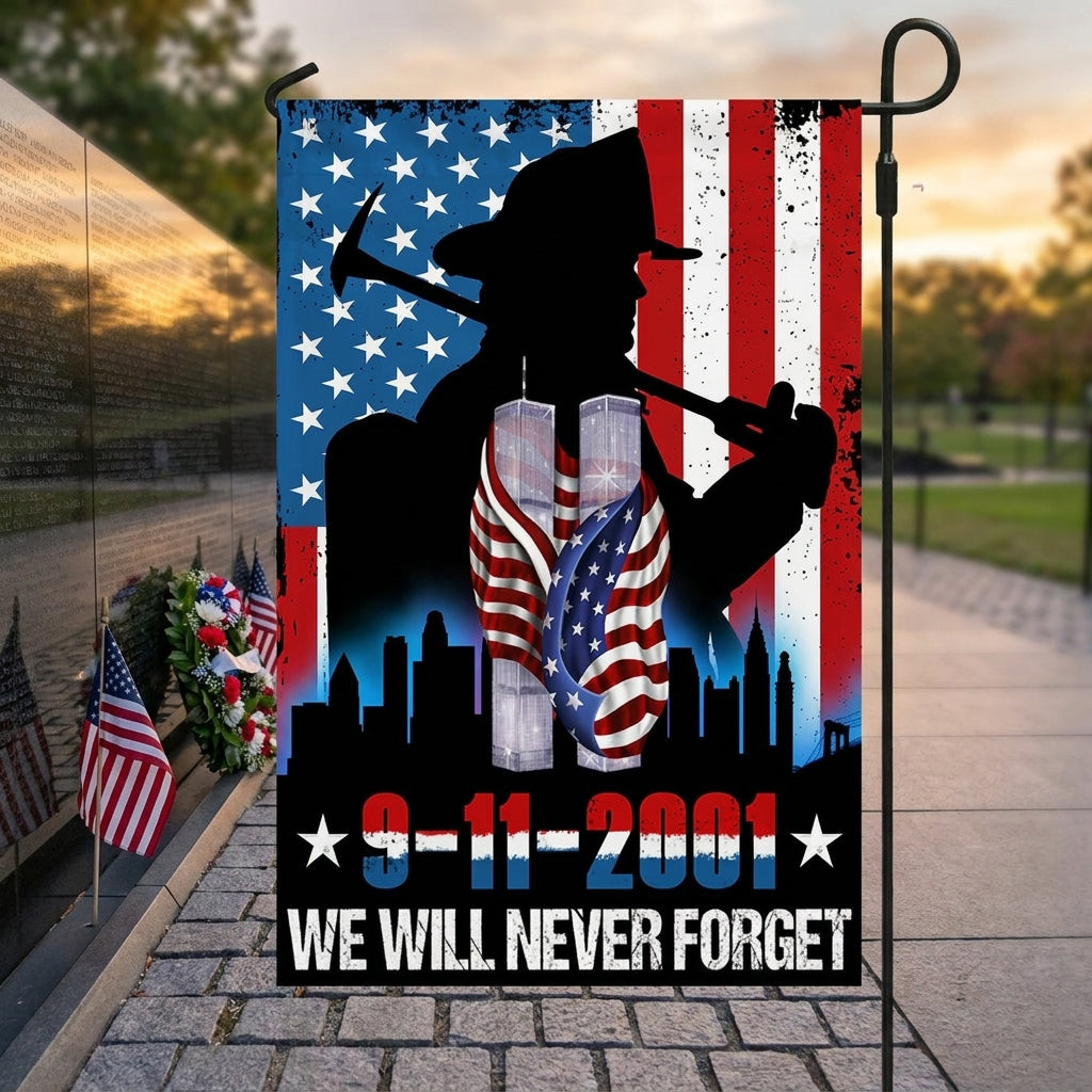 911 American Patriot Day We Will Never Forget Flag USA Memorial Tribute Flag Gift Ideas