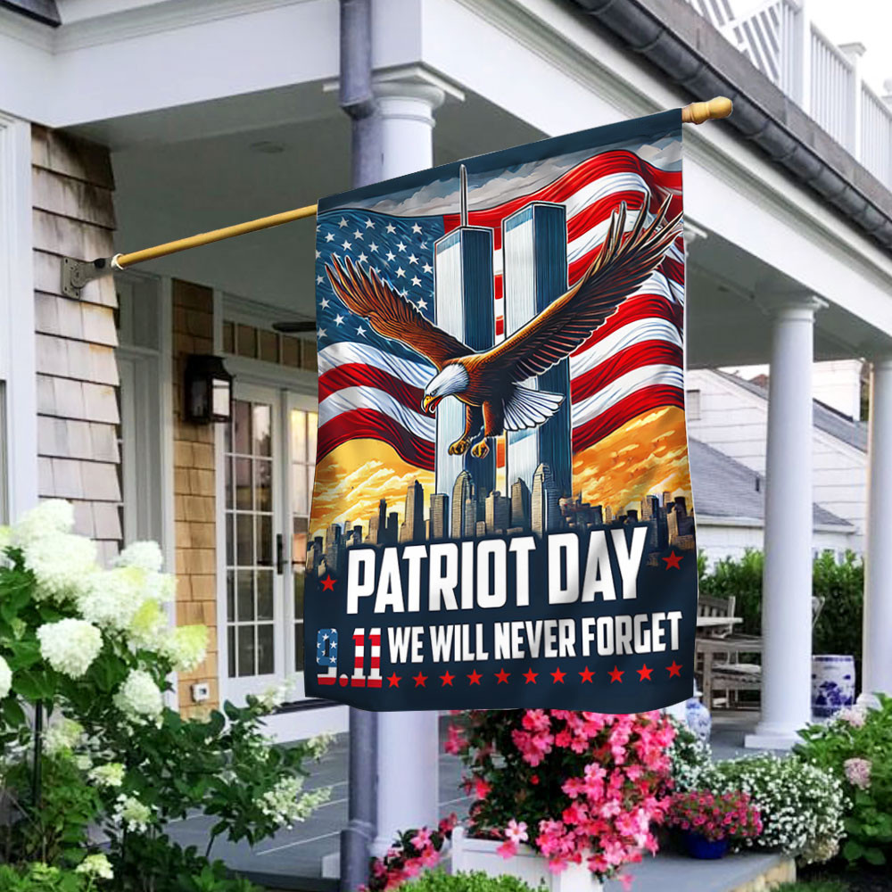 911 Patriot Day We Never Forget World Trade Center Flagg's Twin Towers Flag Memorial Gift Ideas