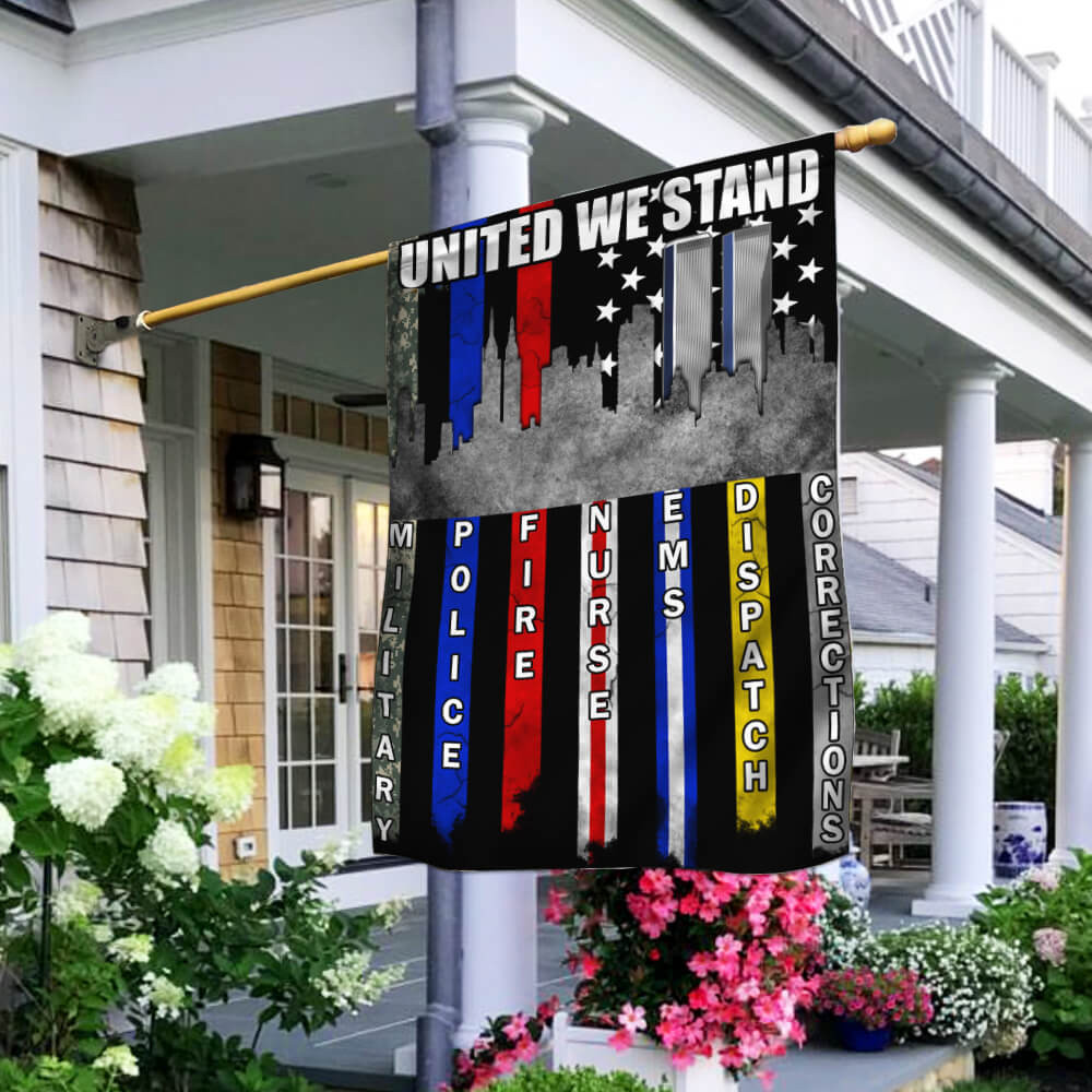 911 United We Stand First Responder Flag Patriot Day Thin Line Memorial Flag Memorial Gifts