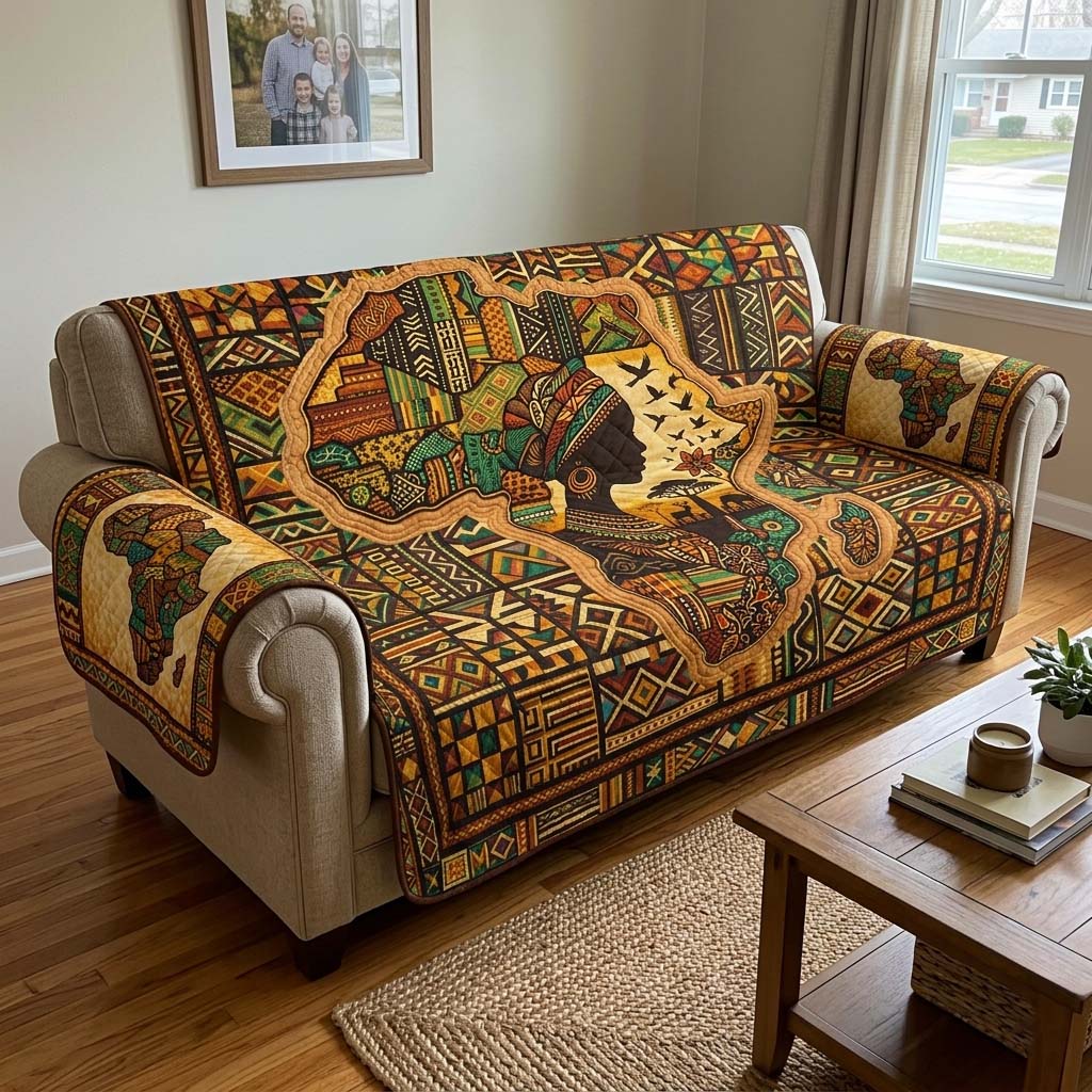Africa Legacy Quilted Sofa Cover Warm Africa Couch Cover Ideas Gift
