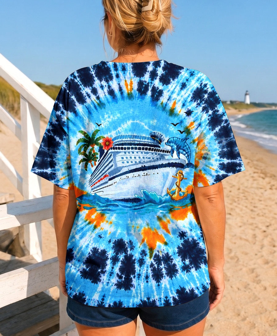 Cruising Burst Tie Dye T-Shirt Summer Beach Clothing Perfect Gift FOr Her - Image 2