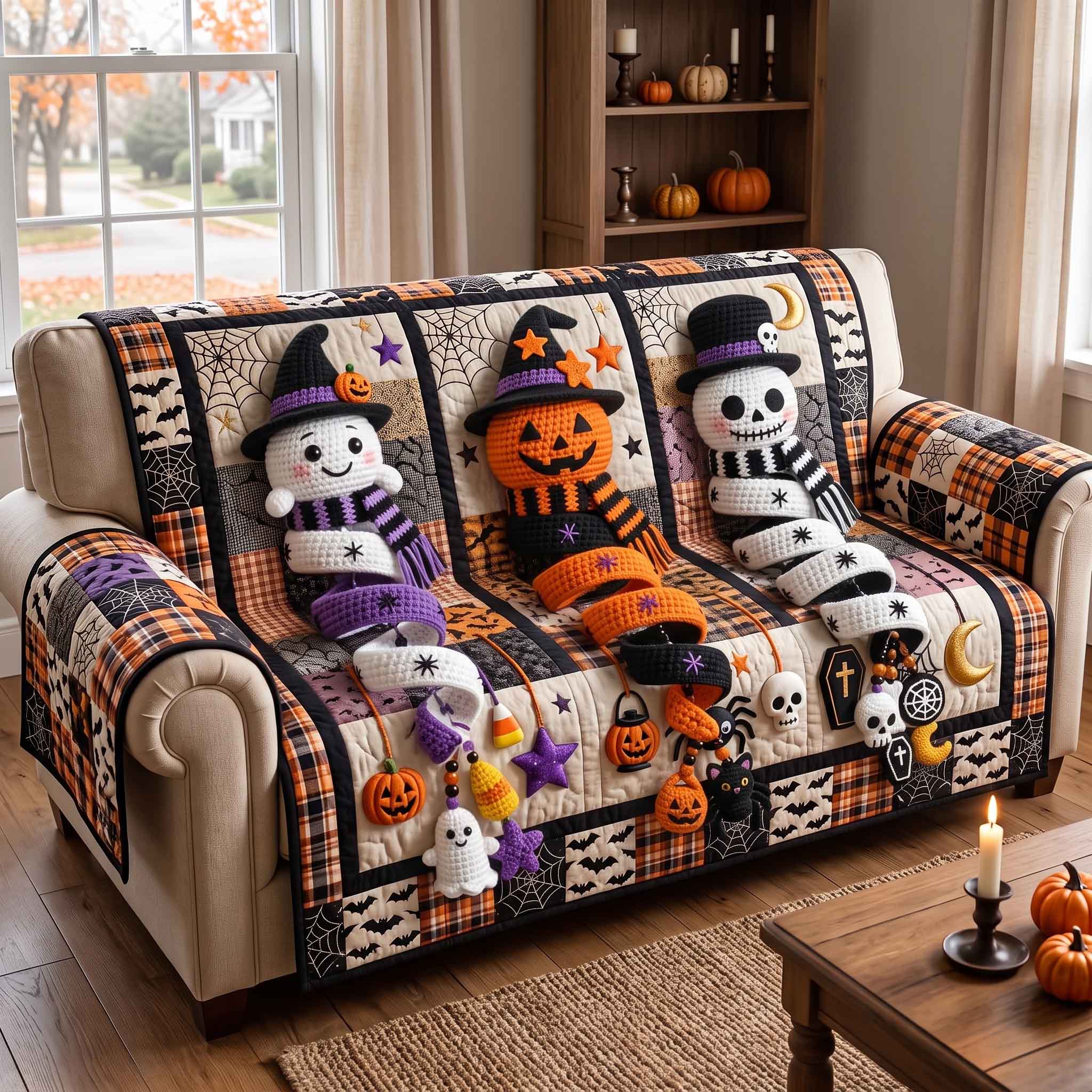 Dark Enchantment Quilted Sofa Cover Dark Enchantment Couch Cover Cute Room Decor