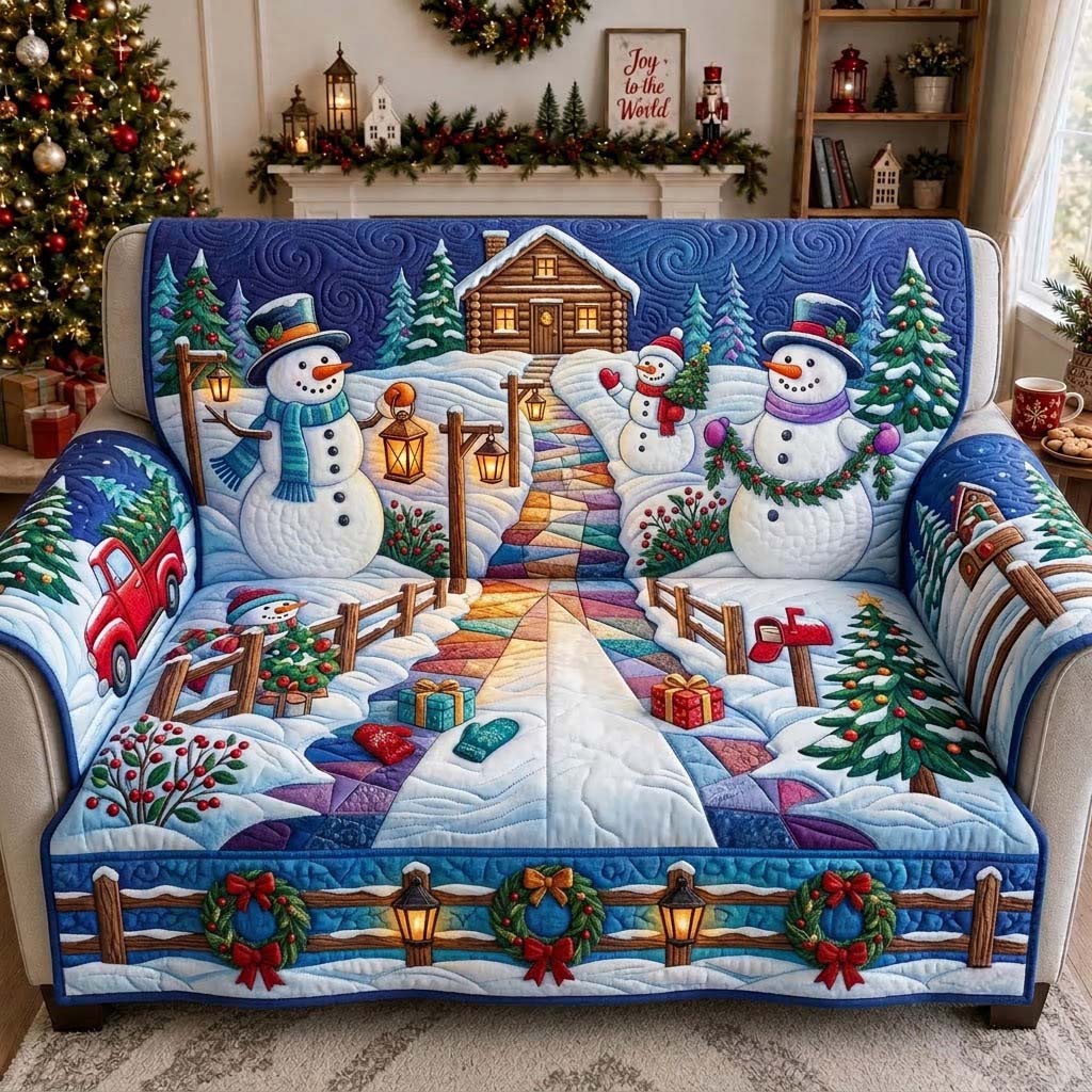 Evergreen Lantern Lane Quilted Sofa Cover Evergreen Lantern Couch Cover Best Room Decor Gifts