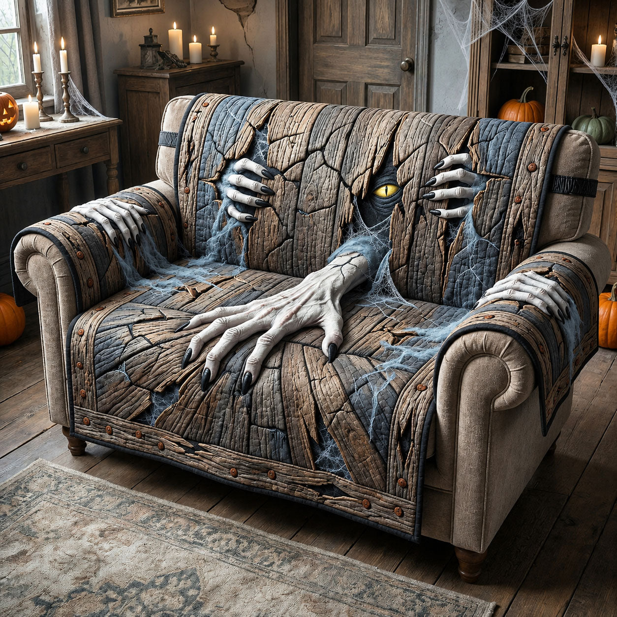Fingers Through The Cracks Quilted Sofa Cover Cracks Haunt Couch Cover Cool Room Decor