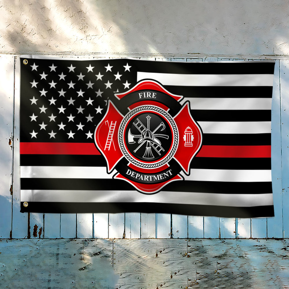Firefighter Flag Fire Department Grommet Flag Firefighter Memorial Tribute Gift