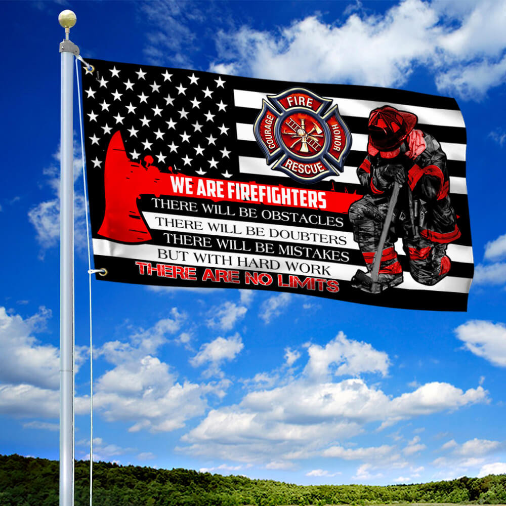 Firefighter Grommet Flag We Are Firefighters Flag Freedom Gift For Americans