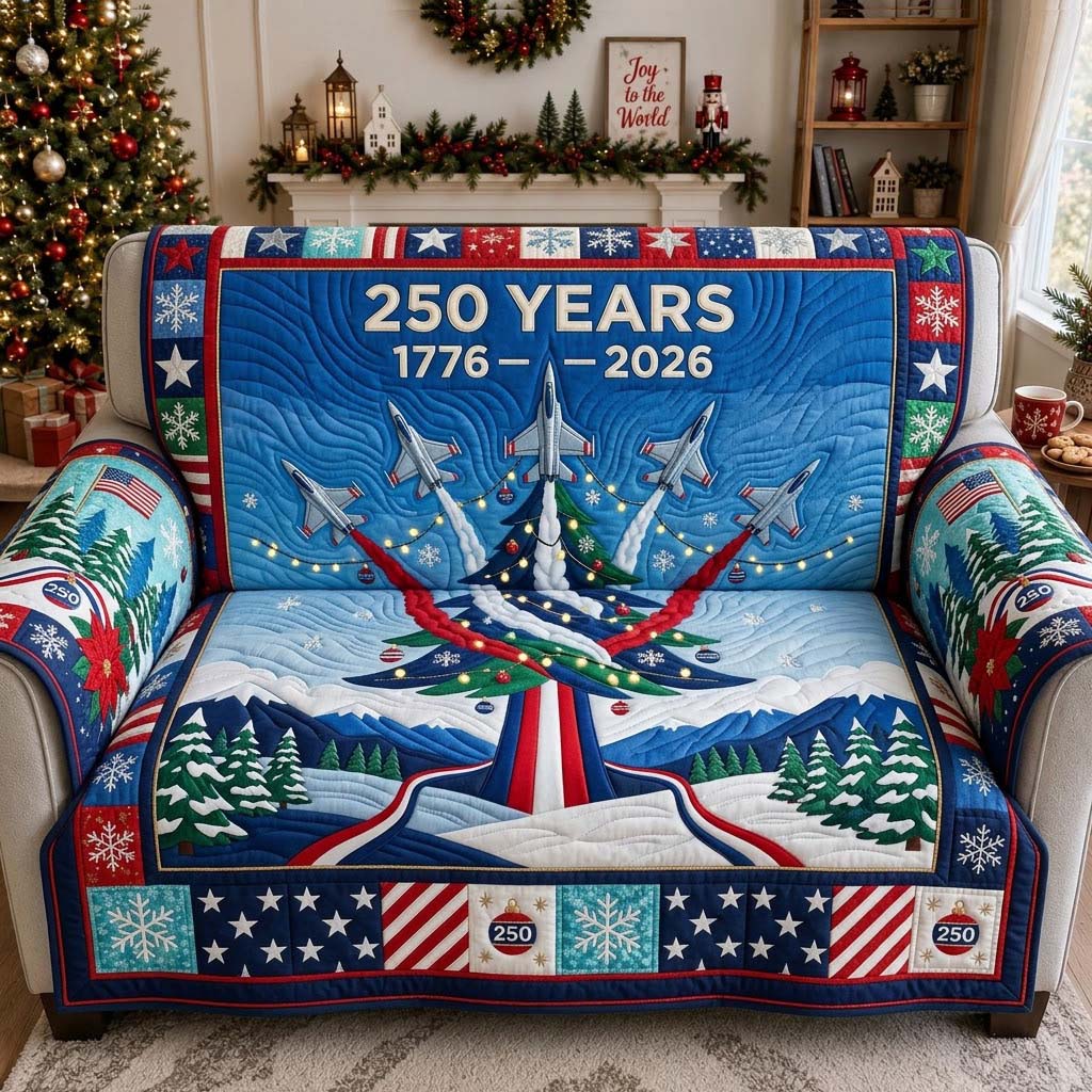 Freedom Winter Flight Quilted Sofa Cover Freedom Pride Couch Cover Gifts For Home Lovers