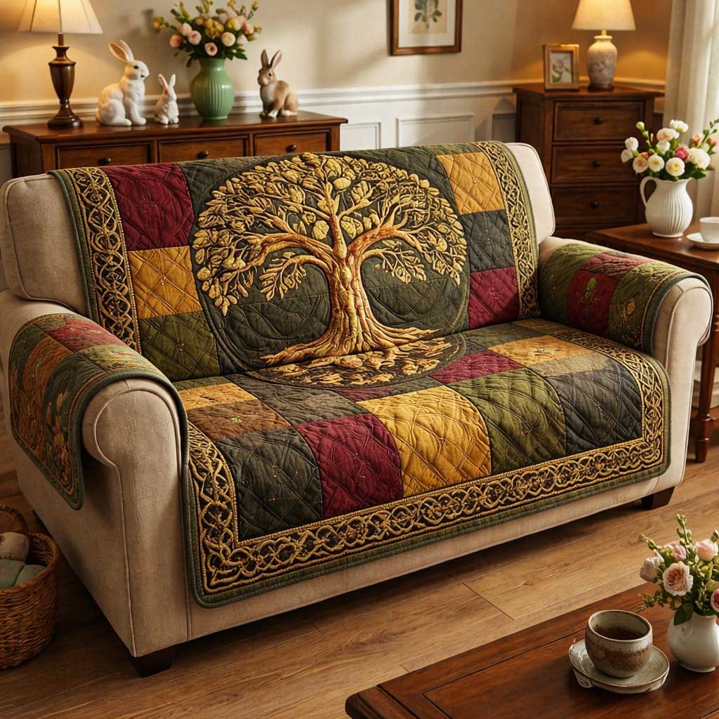 Gaelic Roots Quilted Sofa Cover Gaelic Roots Couch Cover Cool Room Decor