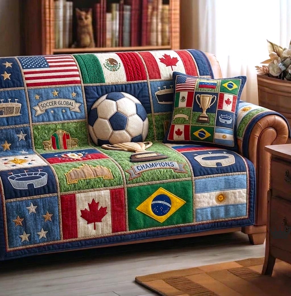 Game Day Pride Quilted Sofa Cover Warm Game Couch Cover Great Home Decor Finds