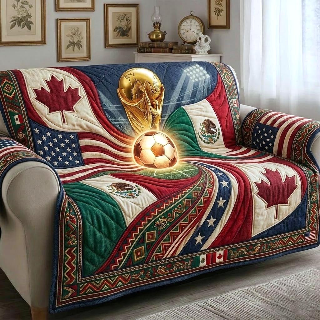Global Match Quilted Sofa Cover Cozy Global Couch Cover Gift For Living Room