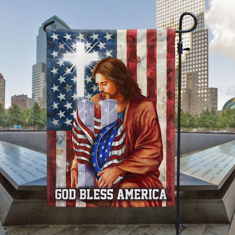 God Bless America Twin Tower 911 Patriot Day Flag Never Forget 9'11 Fflag Gift Ideas