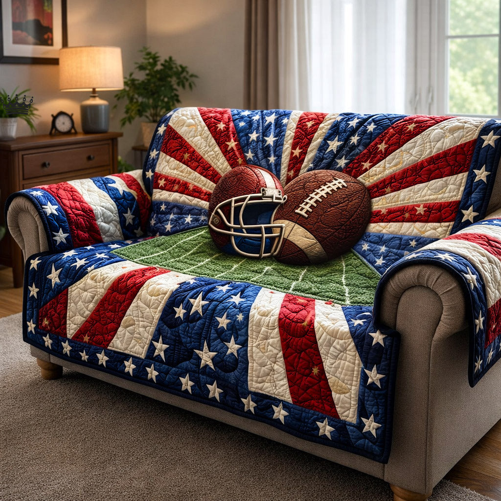 Gridiron Game Quilted Sofa Cover Cozy Gridiron Couch Cover Home Gift Ideas