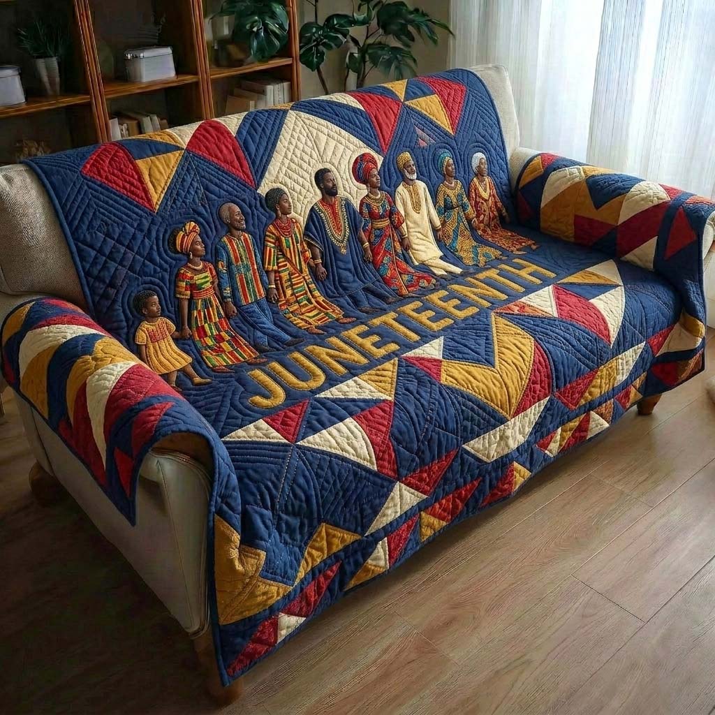 Heritage Rise Quilted Sofa Cover Bold Heritage Couch Cover House Gift