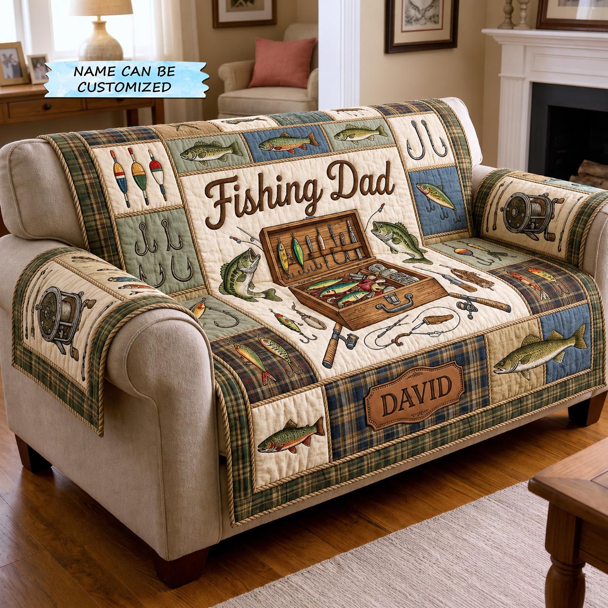 Hooked Life Quilted Sofa Cover Cozy Hooked Couch Cover Gifts For Home Lovers