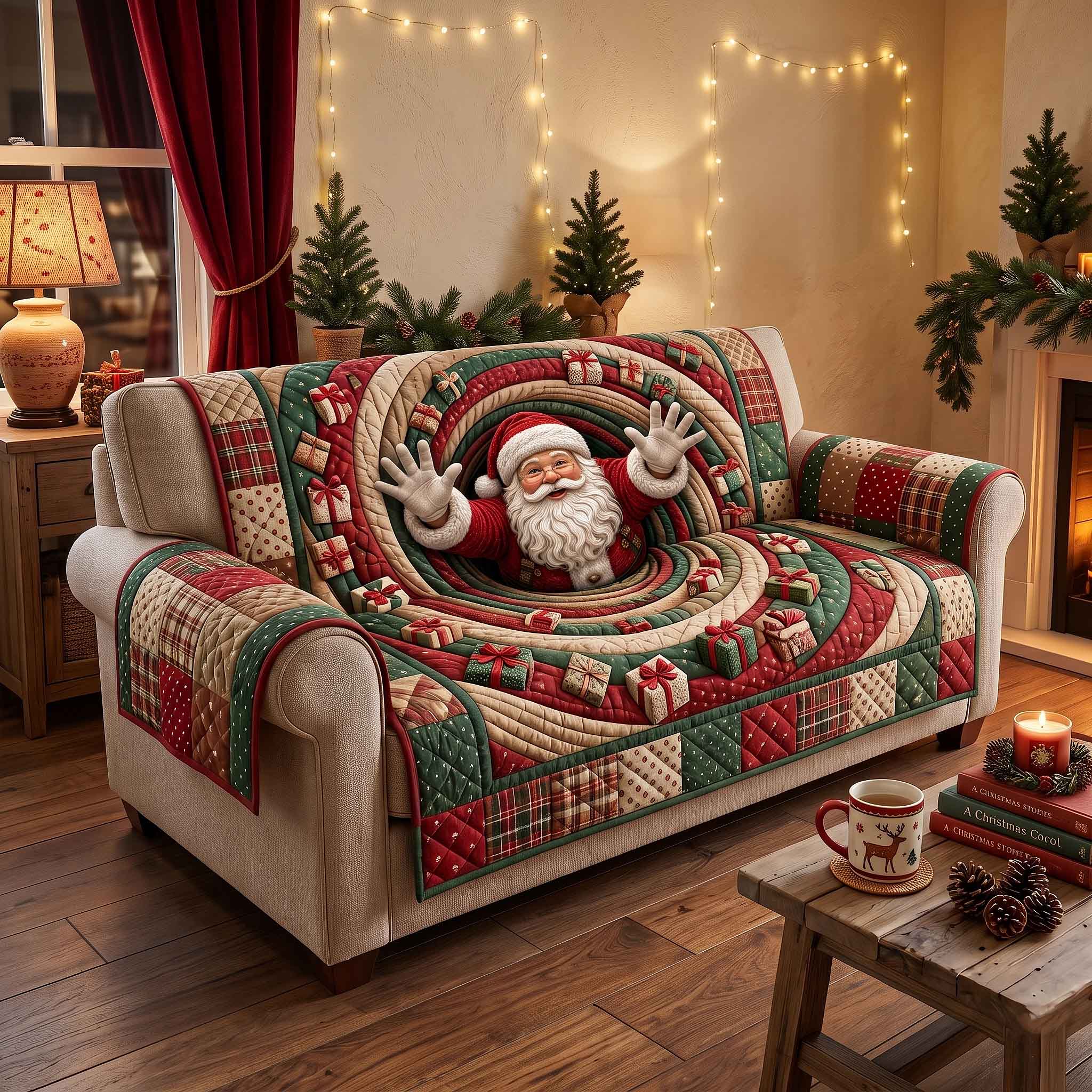 Jolly Workshop Quilted Sofa Cover Cozy Workshop Couch Cover Gift For Living Room