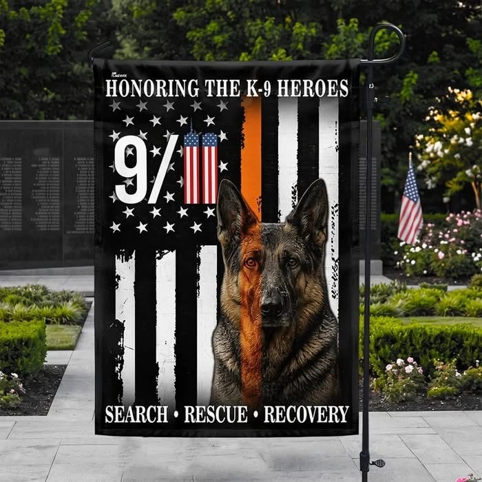 K9 Heroes Orange Thin Line 911 Flag German Shepherd Search Rescue Flag Home Decor