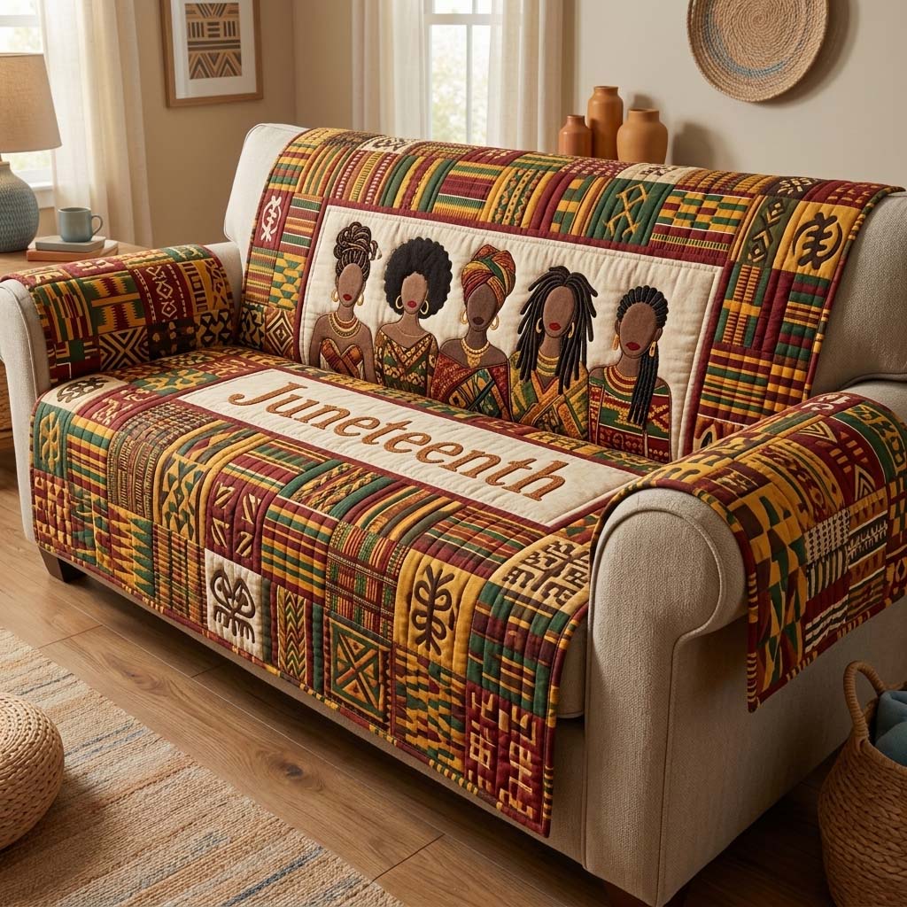 Kente Legacy Quilted Sofa Cover Service Legacy Couch Cover Room Lover Gift
