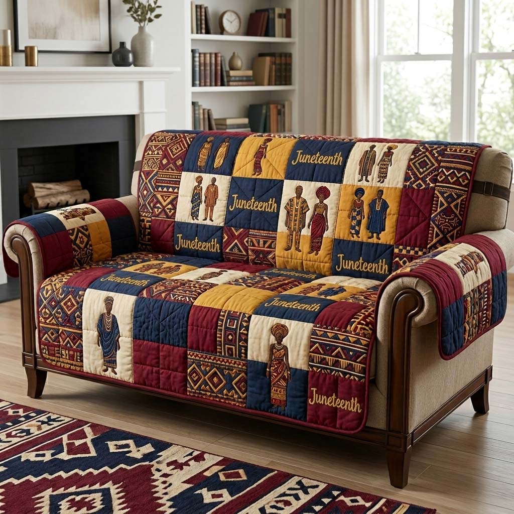 Legacy Patch Quilted Sofa Cover American Legacy Couch Cover Room Gift