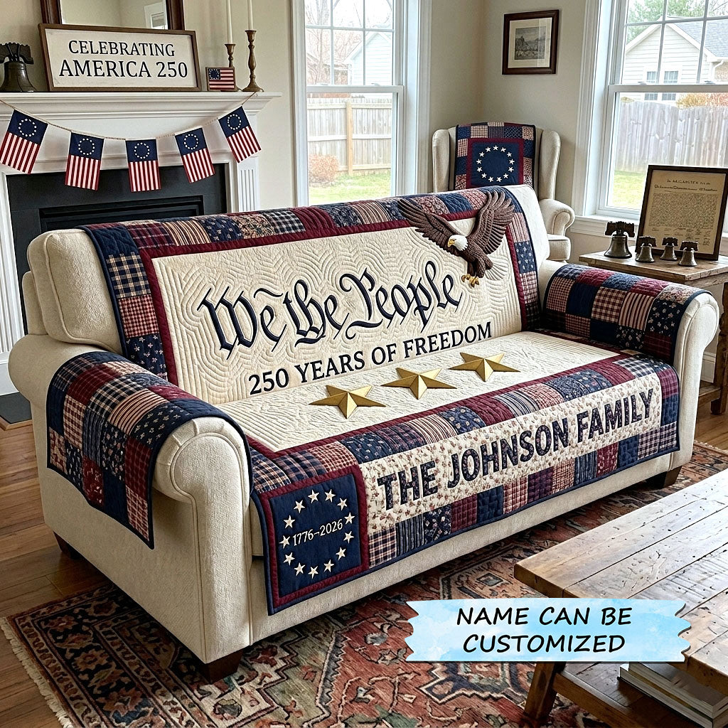 Liberty Legacy Quilted Sofa Cover Liberty Stars Couch Cover Top Gift
