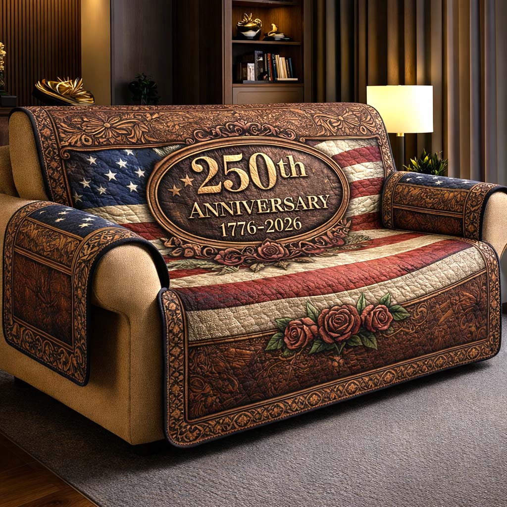 Liberty Tones Quilted Sofa Cover Country Liberty Couch Cover Great Home Decor Finds
