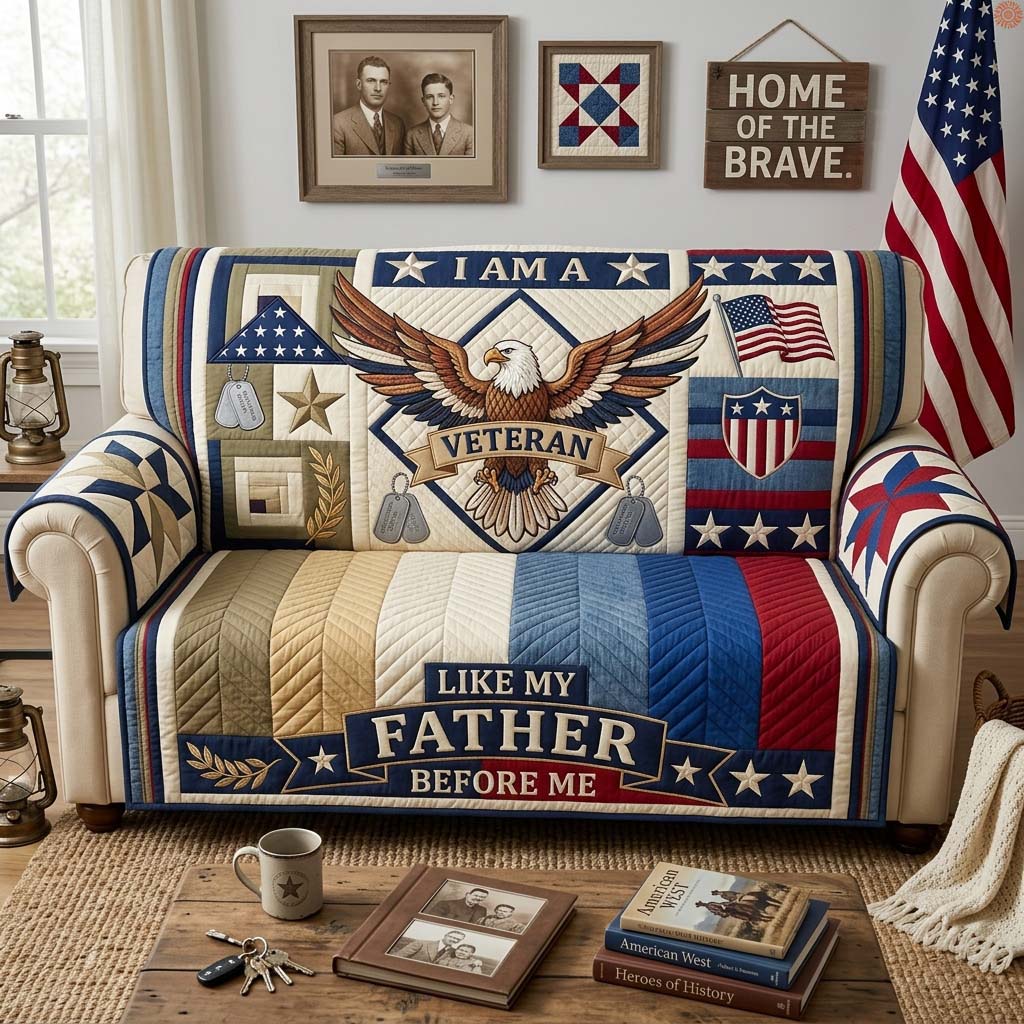 Like My Father Before Me Qulited Sofa Cover Father Legacy Couch Cover Cute Room Decor