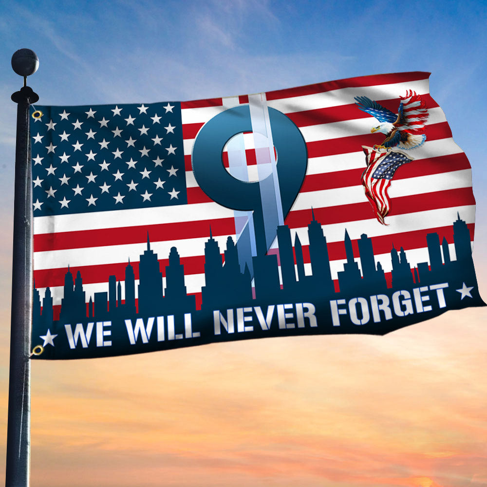 Memorial Day Never Forget 911 Flag September 11 Memorial American Flag In Memory Gift