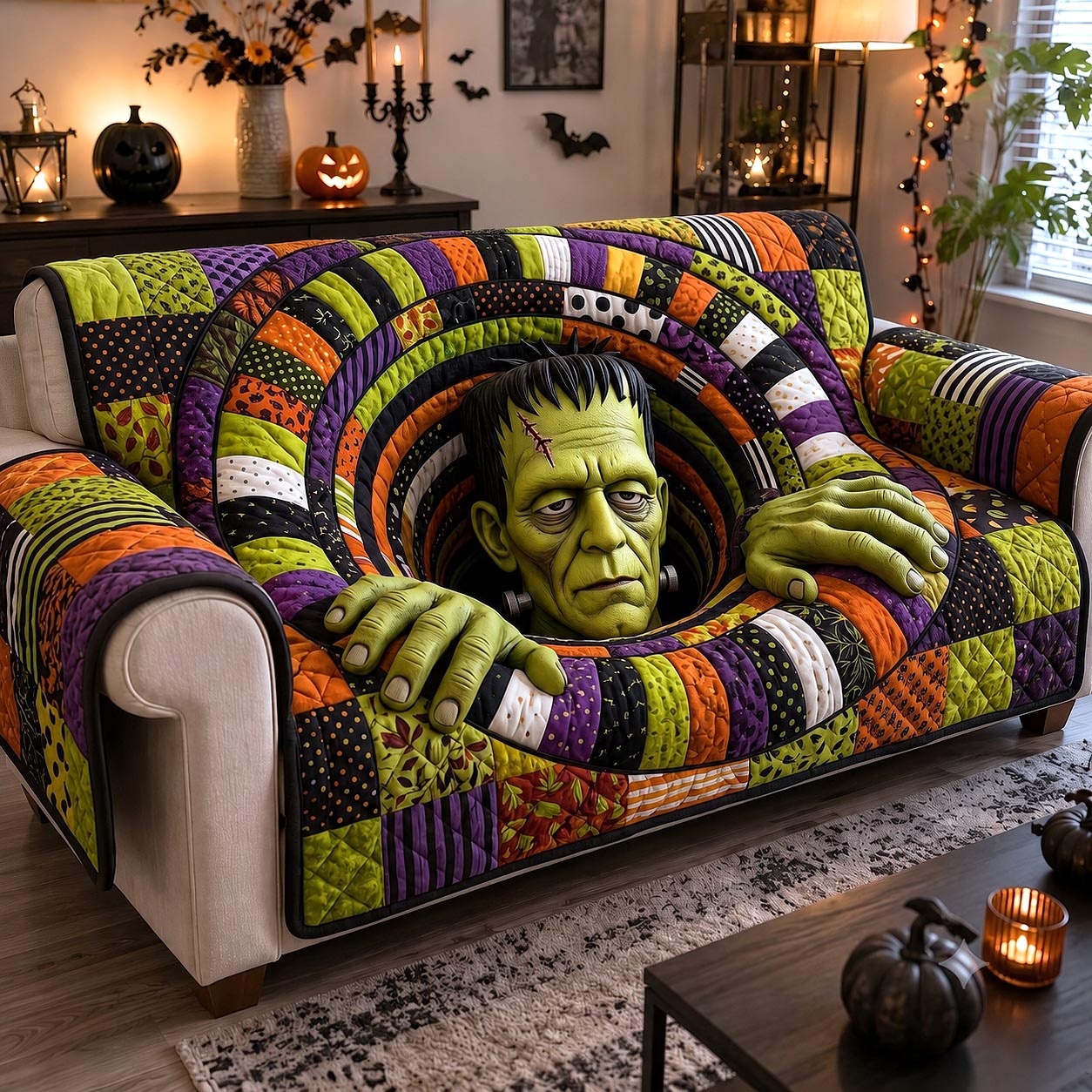 Monster Awakens Quilted Sofa Cover Monster Awakens Couch Cover Home Gifts For Him