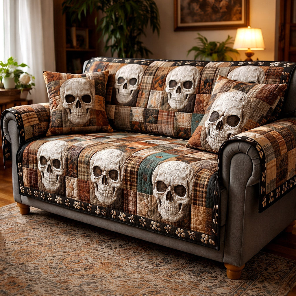 Mystique Skull Quilted Sofa Cover Mystic Skull Couch Cover New Home Ideas