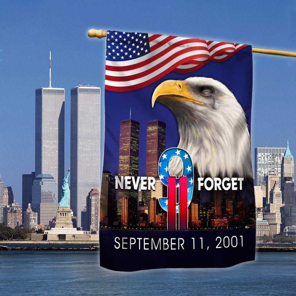 Never Forget 9 11 Patriot Day Flag Patriot Eagle Memorial Flag Gift Ideas