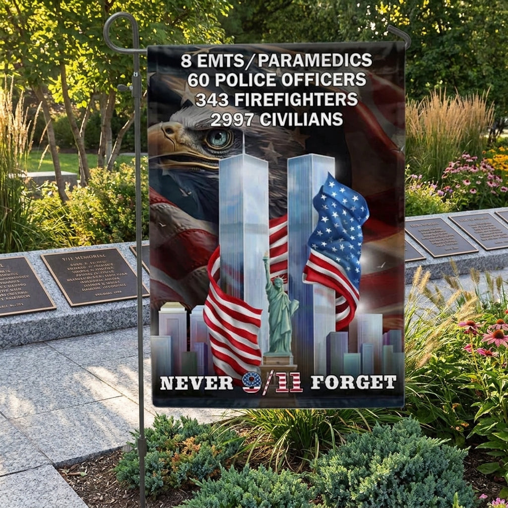 Never Forget 9 11 Patriot Day Flag September 11th Attacks Memorial Flag Home Decor