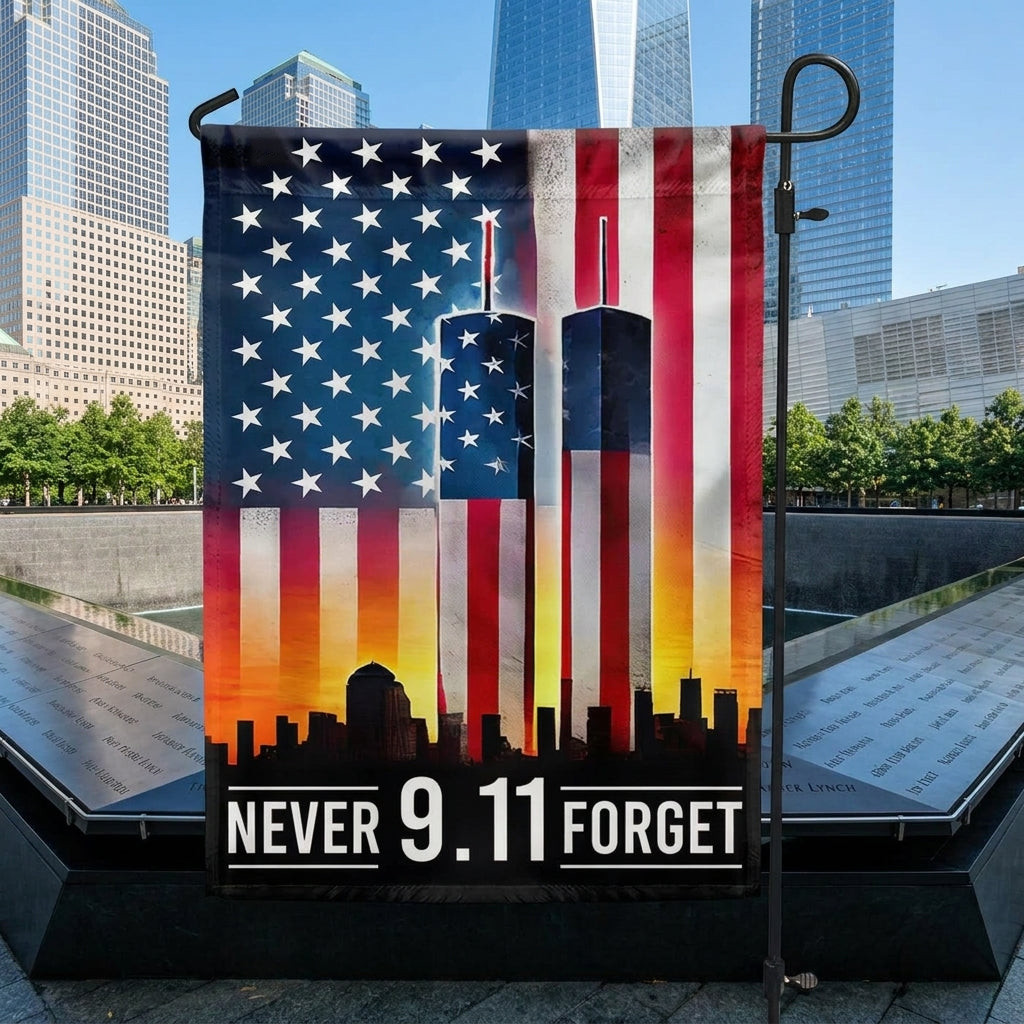 Never Forget 911 Patriot Day Flag 9th November Memorial Day Flag Gift For History Lover