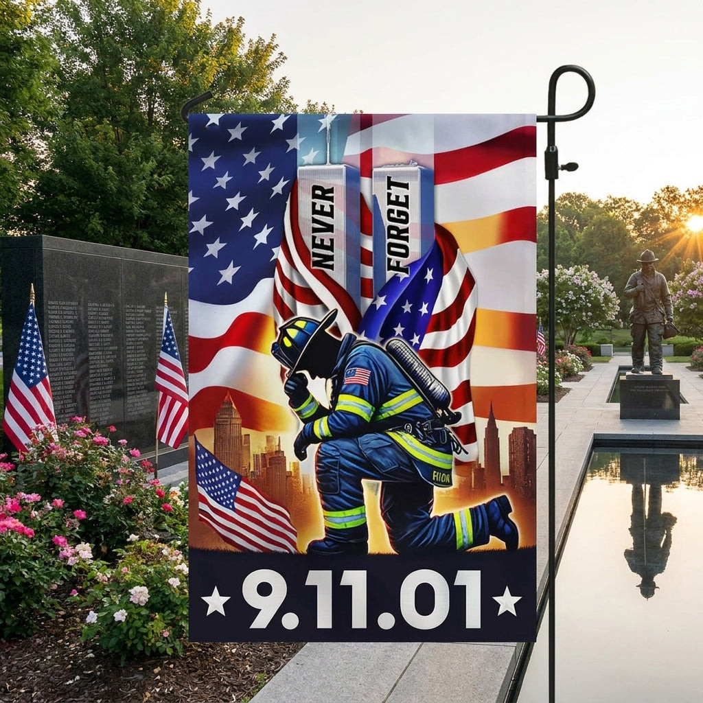 Never Forget September 11 Flag Patriot Day 911 Flag Sympathy Memorial Gift