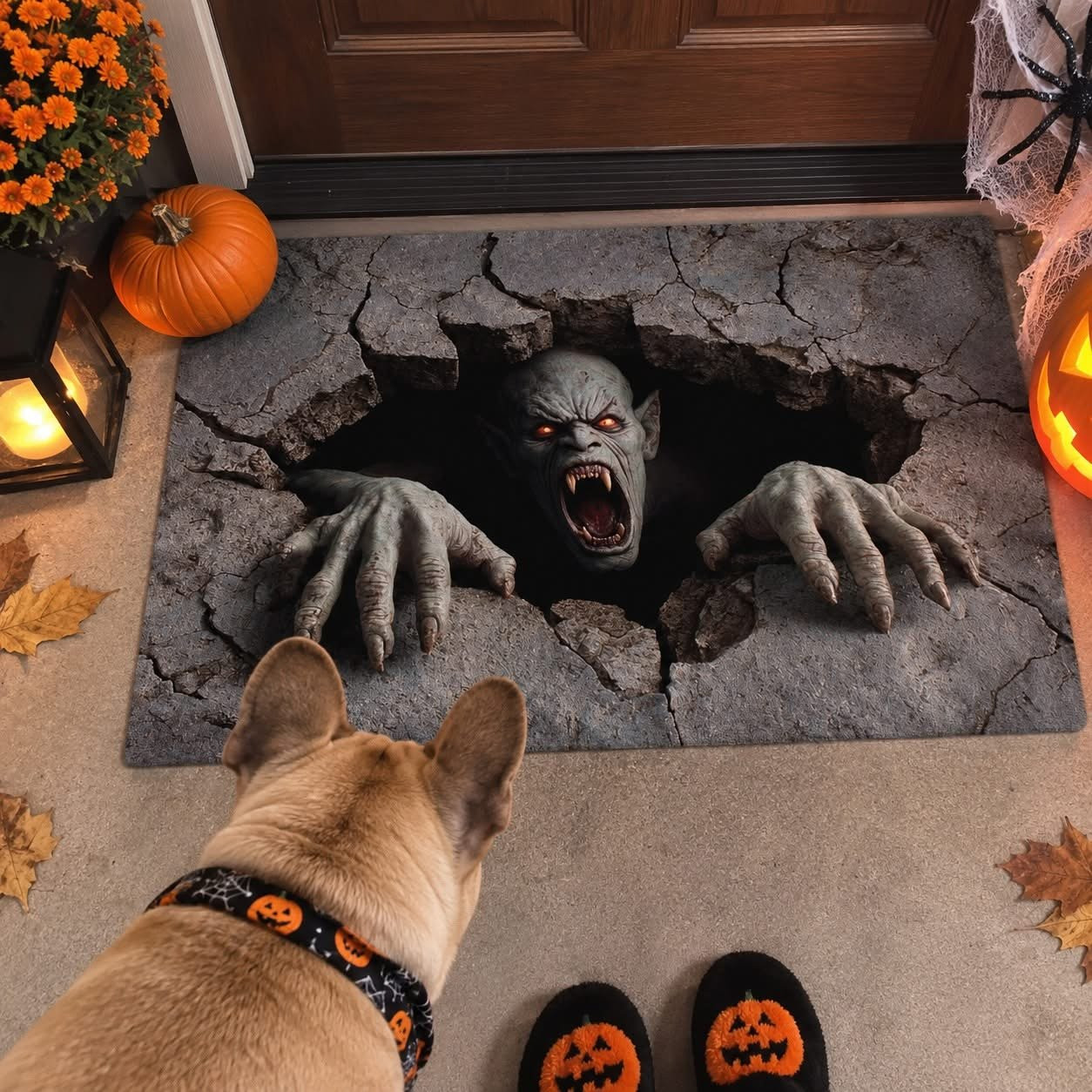 Owl Of The Damned Doormat Horror Haunted House Decor Best Gift Idea