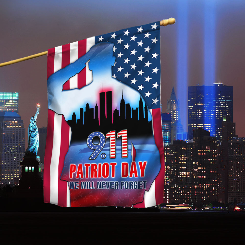 Patriot Day 911 September 11 Flag 9 11 Never Forget Flag Twin Towers Memorial Gift