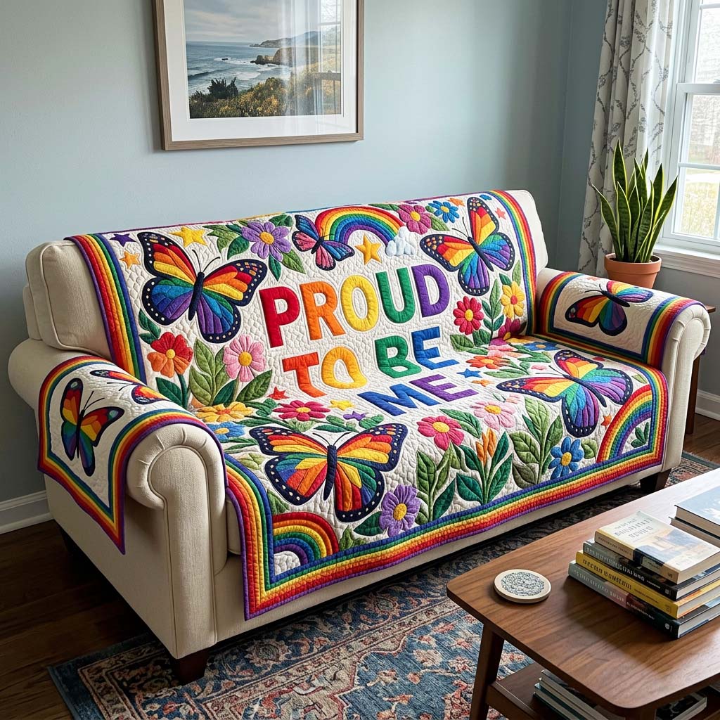 Proud Me Quilted Sofa Cover Cozy Proud Couch Cover Best Home Decor Gifts