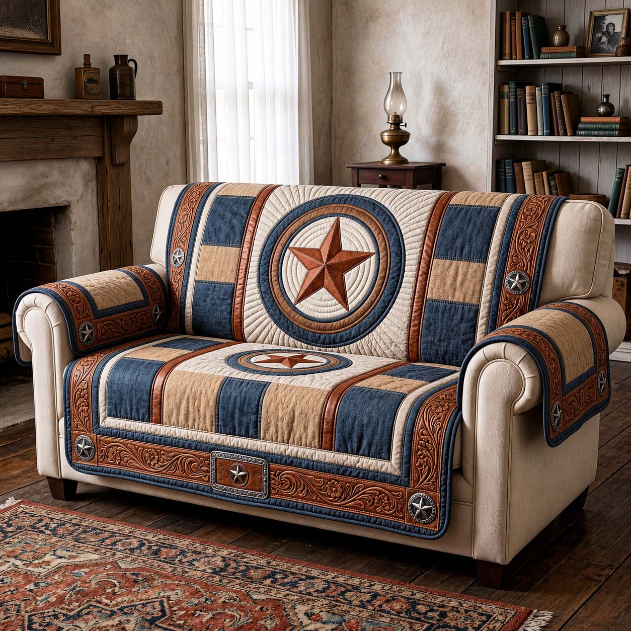 Rustic Ranger Quilted Sofa Cover Cozy Rustic Couch Cover Room Decor Ideas
