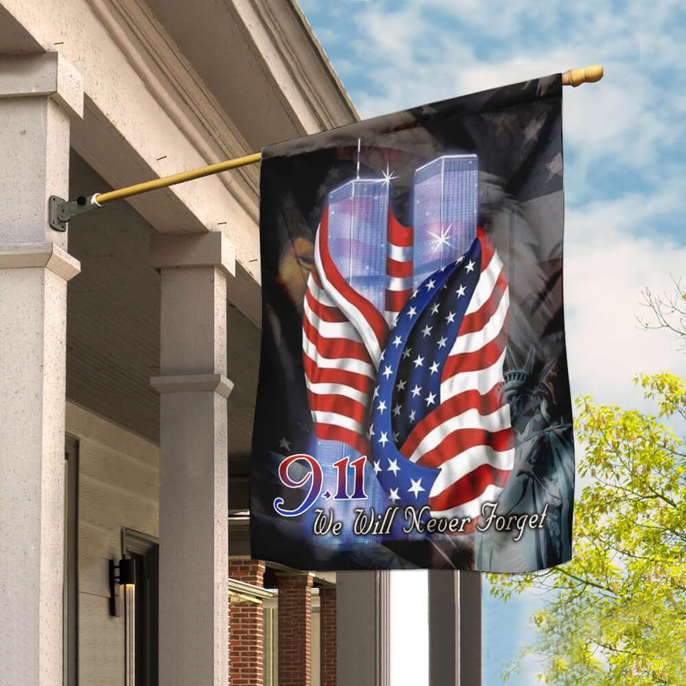 September 11th Never Forget 911 Flag Twin Towers Memories Flag Gift For Hero
