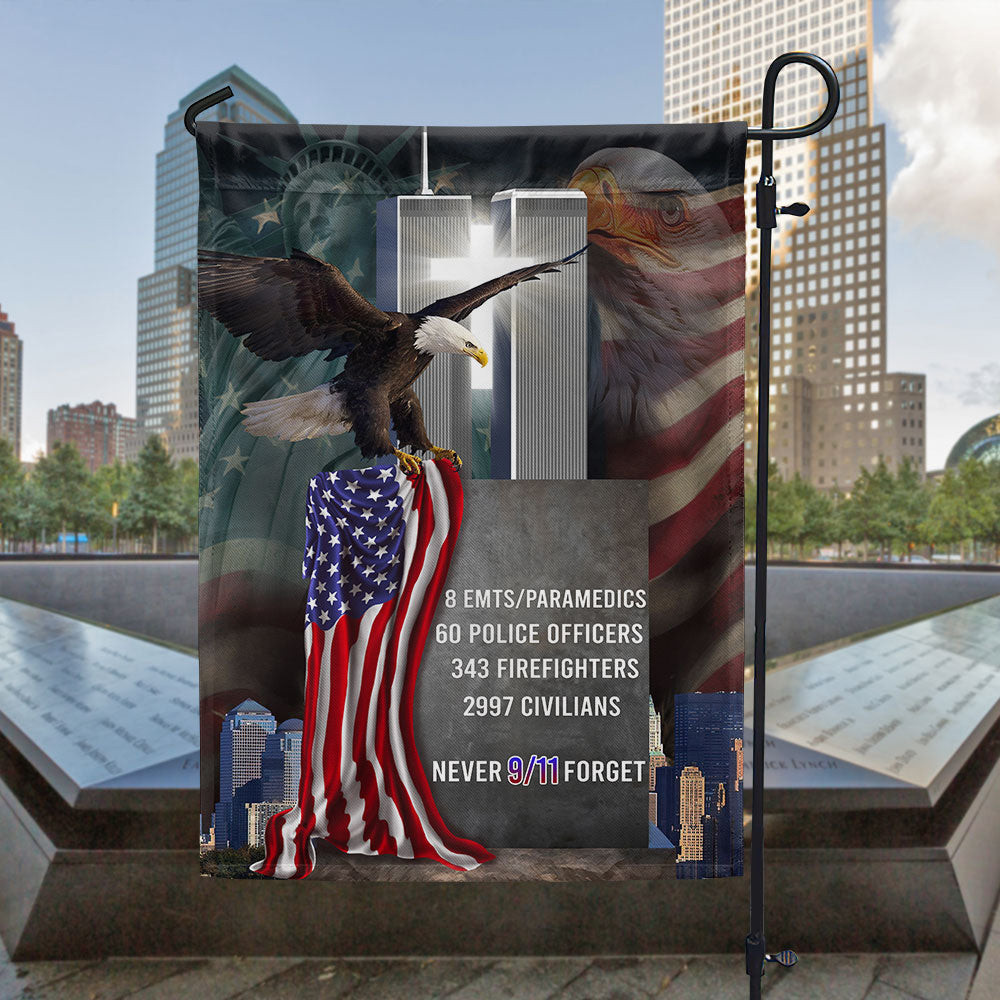 September 11th Never Forget Flag 911 Eagle Patriot Day Memorial US Flag Gift Ideas