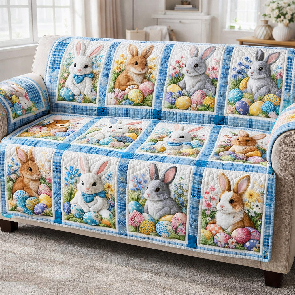 Spring Hopper Quilted Sofa Cover Fresh Spring Couch Cover Cozy Home Decor